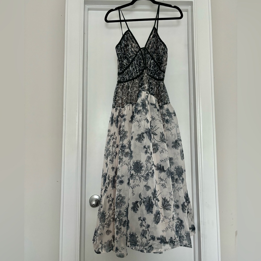 Anthropologie Floral V Neck Dress